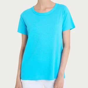 Maglietta girocollo in slub jersey di cotone - Aquarius