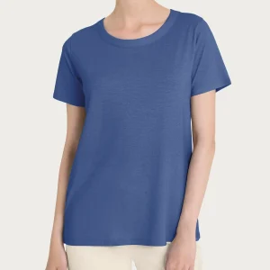 Maglietta girocollo in slub jersey di cotone - Oceana