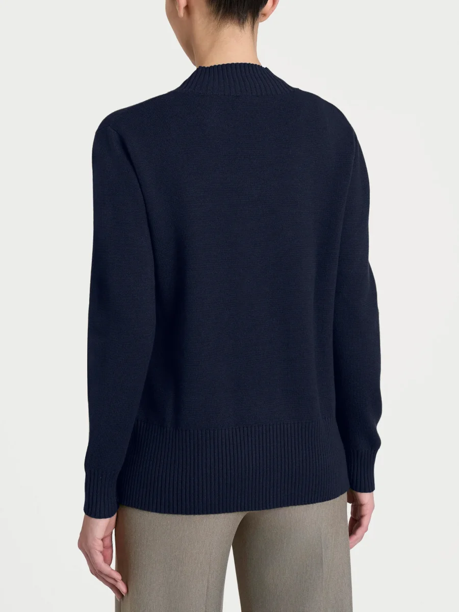 Cardigan asimmetrico con bottoni in Super Soft - Bleu - immagine 3