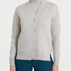 Cardigan asimmetrico con bottoni in Super Soft - CHAMPIGNON MEL.