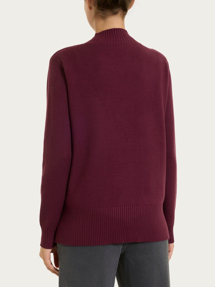 Cardigan asimmetrico con bottoni in Super Soft - Fig - immagine 3