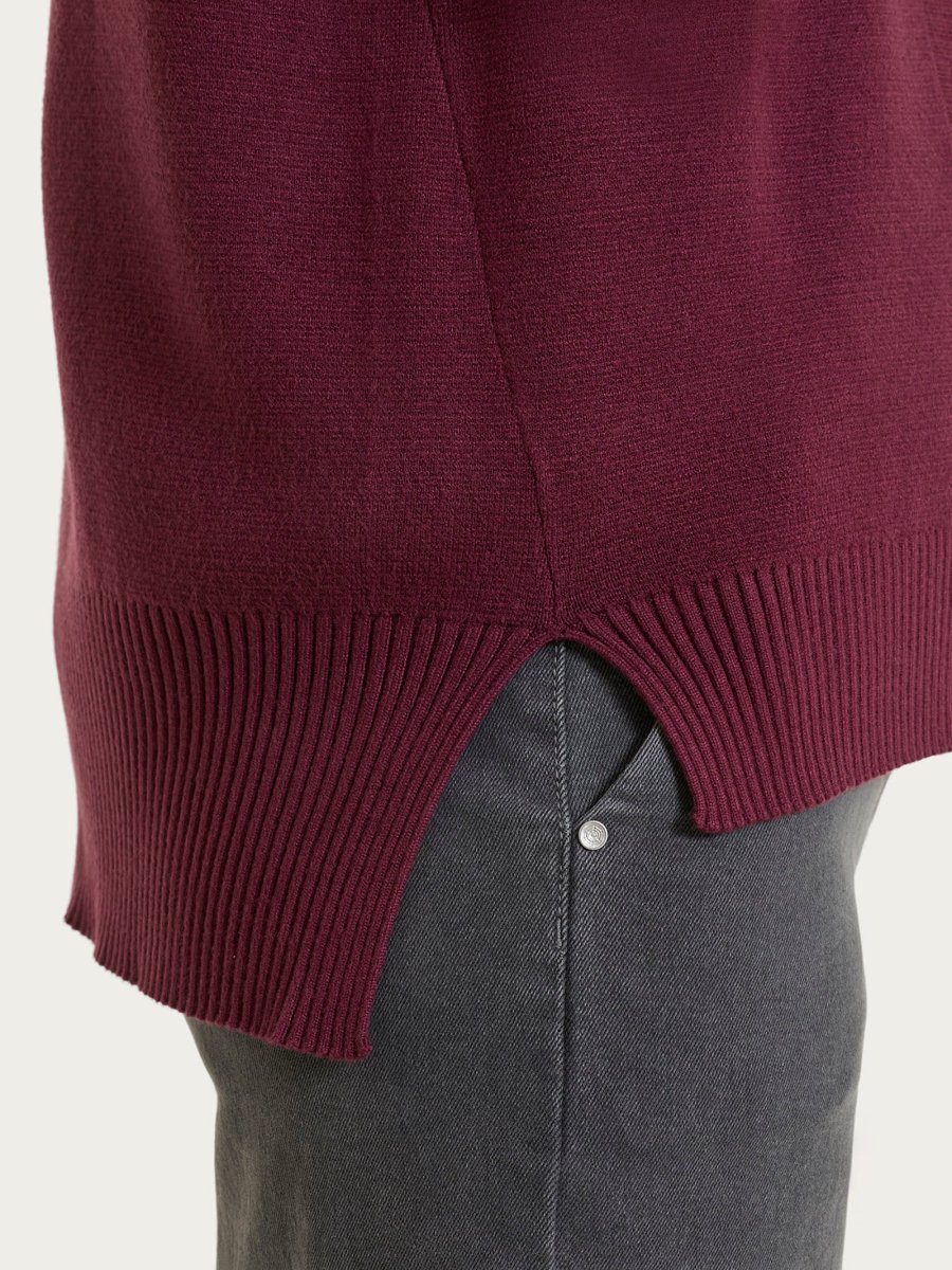 Cardigan asimmetrico con bottoni in Super Soft - Fig - immagine 4