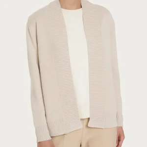 Cardigan aperto in Super Soft  - Champignon