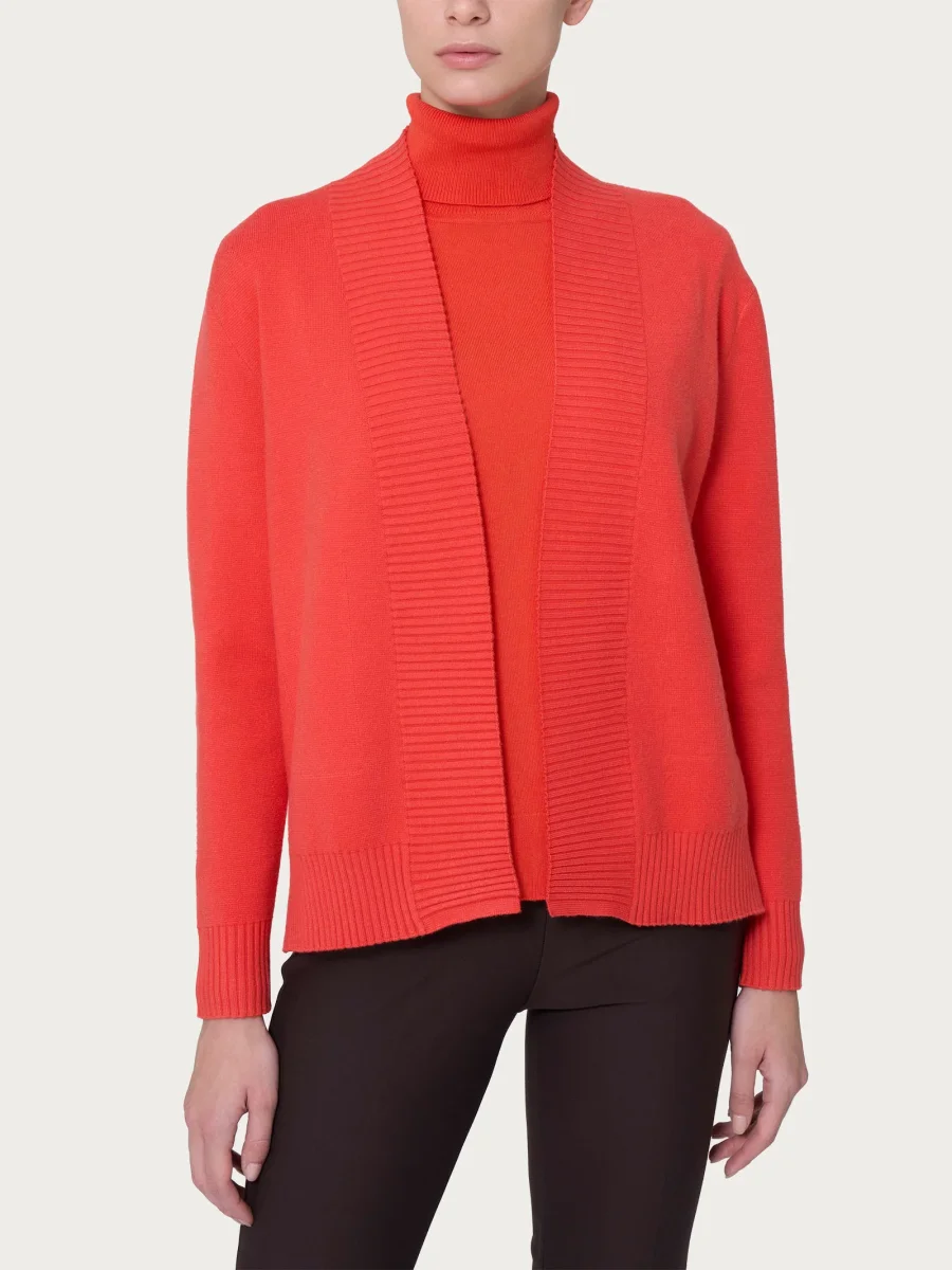 Cardigan aperto in Super Soft - Cayenne - immagine 2