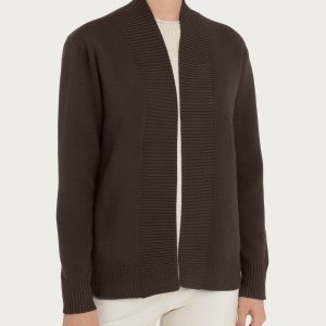 Cardigan aperto in Super Soft  - Chocolate Torte