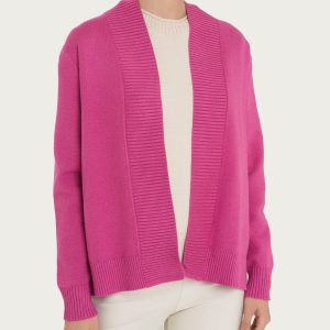Cardigan aperto in Super Soft  - Red Violet