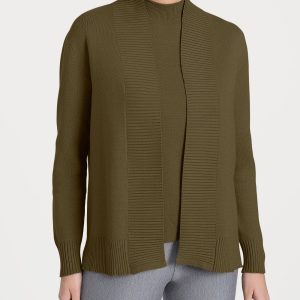 Cardigan aperto in Super Soft  - Dark Olive