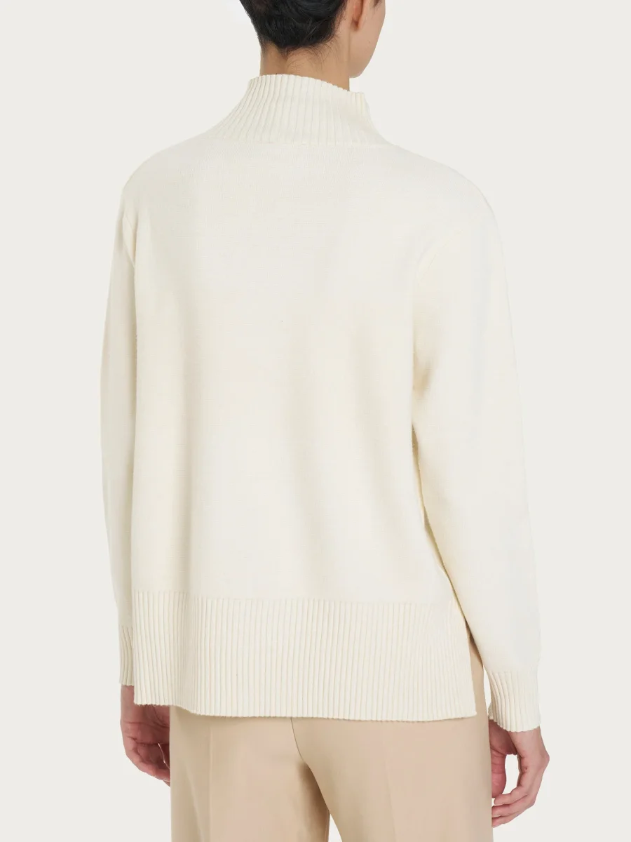 Cardigan aperto con bottoni in super soft - Avorio - immagine 3