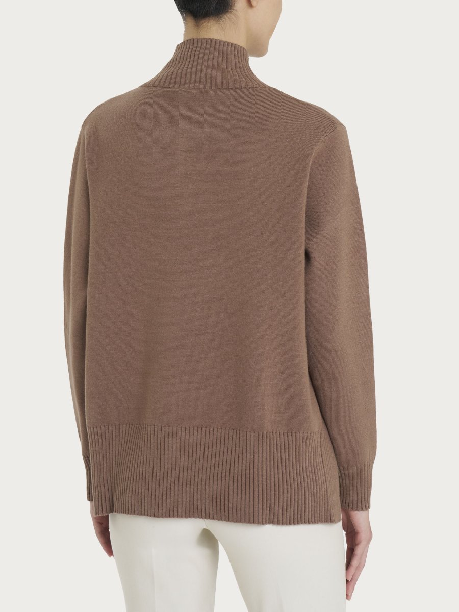 Cardigan aperto con bottoni in super soft - Pine Bark - immagine 3