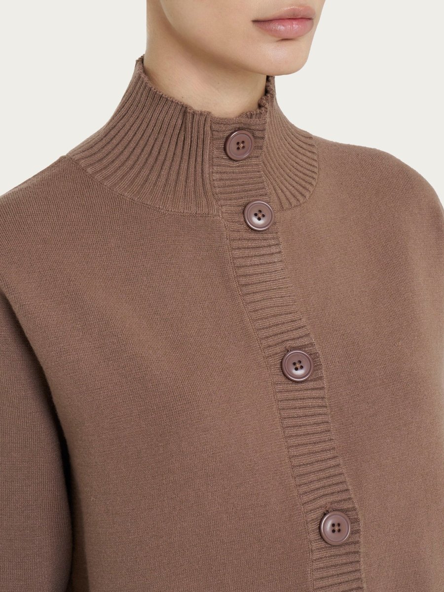 Cardigan aperto con bottoni in super soft - Pine Bark - immagine 4