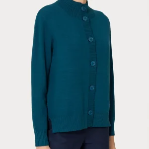 Cardigan aperto con bottoni in super soft - Reflecting Pond
