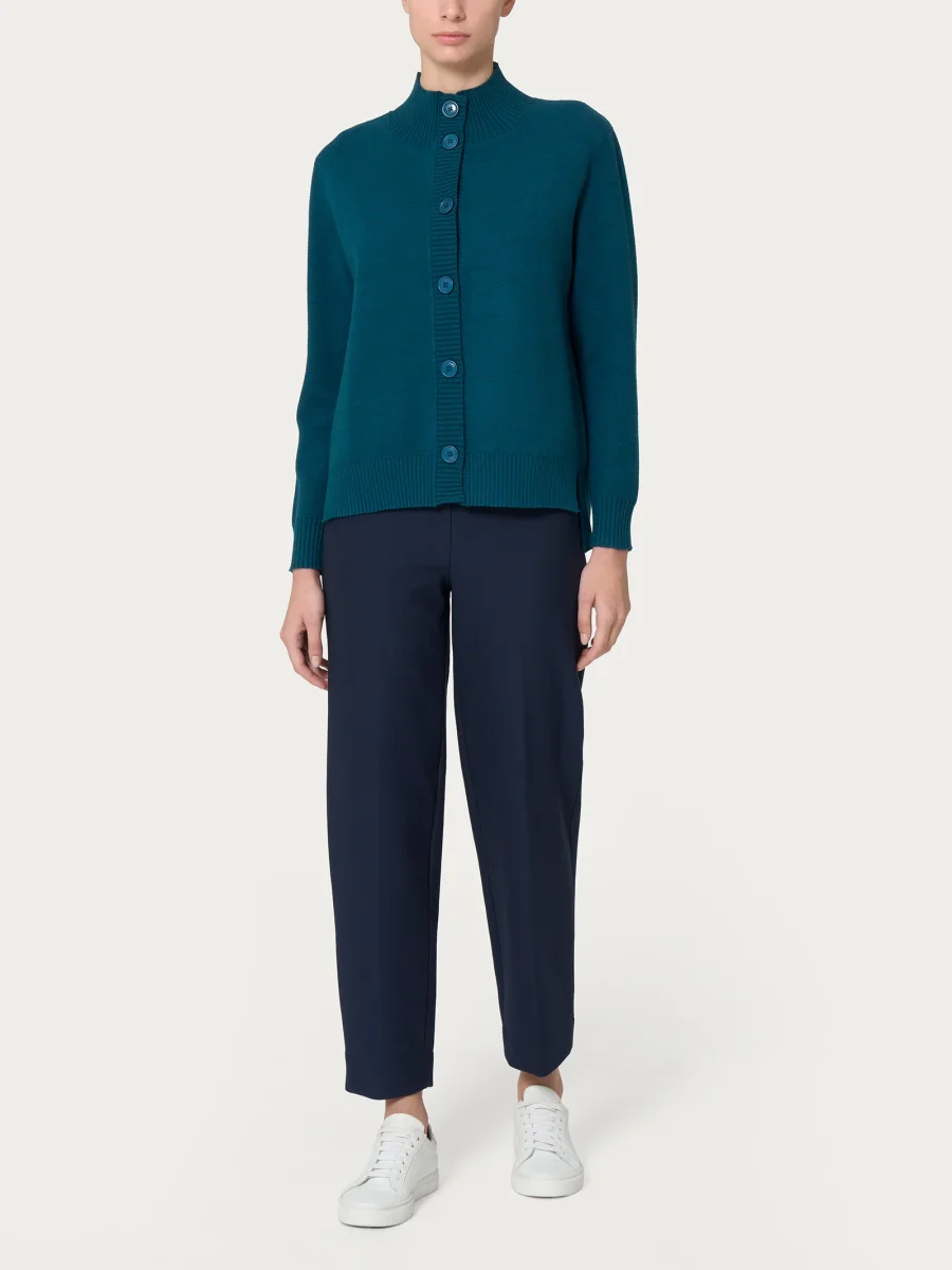 Cardigan aperto con bottoni in super soft - Avorio - immagine 5