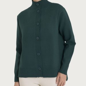 Cardigan aperto con bottoni in super soft - Rain Forest