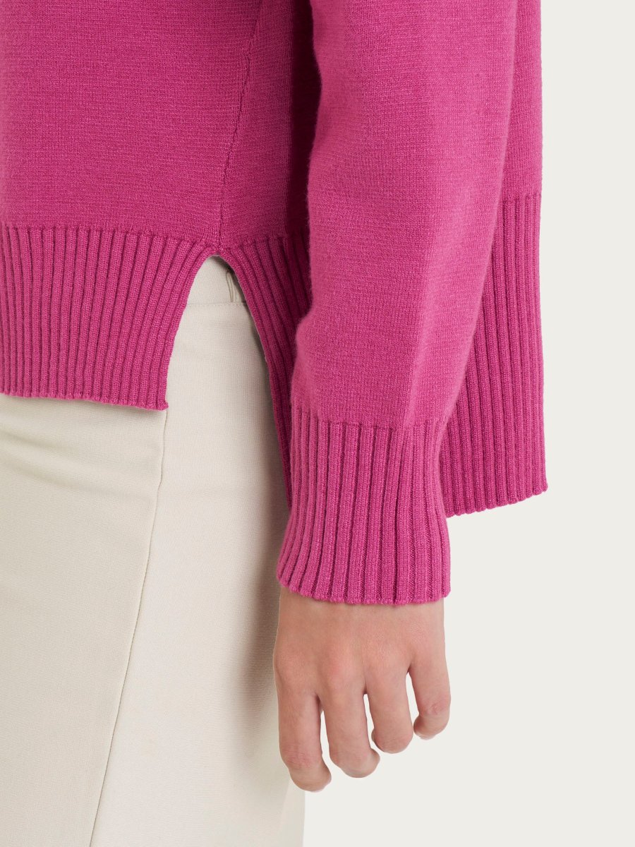 Cardigan aperto con bottoni in super soft - Red Violet - immagine 4