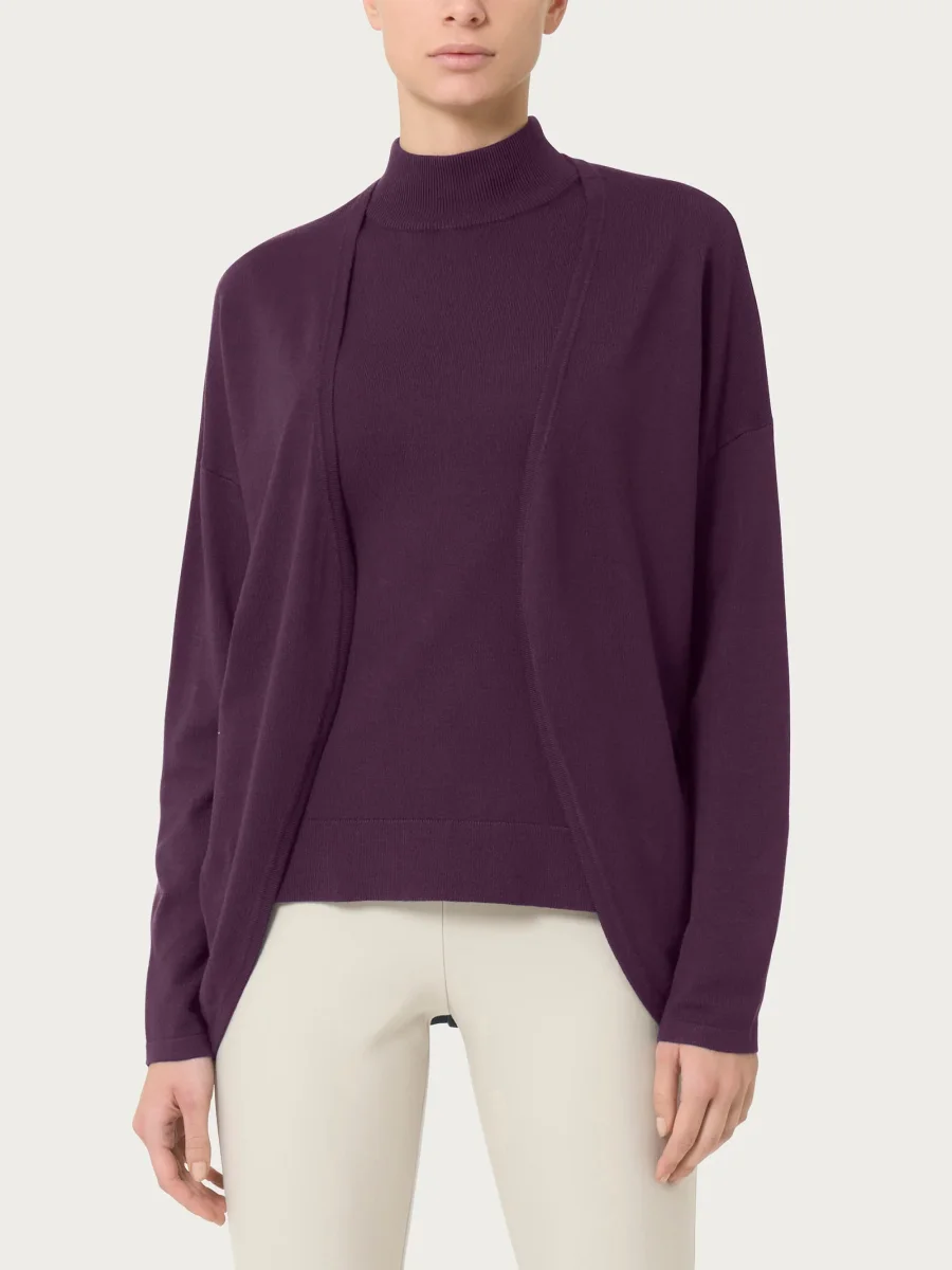Cardigan aperto Four Seasons - Plum Perfect - immagine 2