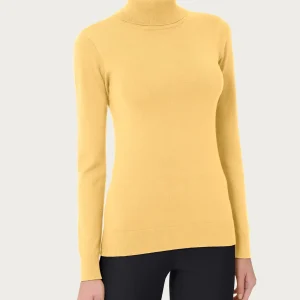 Dolcevita a maglia unita Four Seasons - Misted Yellow
