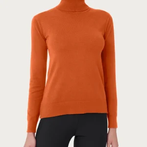 Dolcevita a maglia unita Four Seasons - Rust