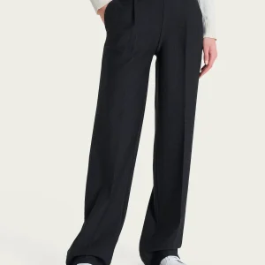 Pantalone ampio con tasche e pinces in Compact  - Oscuro Mel.