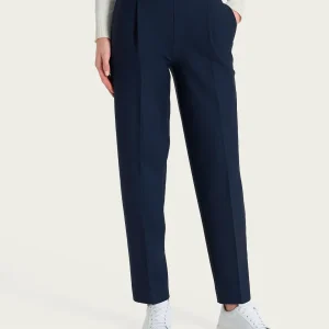 Pantalone a carota con tasche e pinces in Compact - Persia