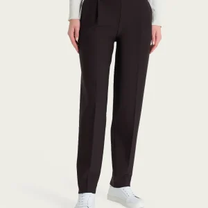 Pantalone a carota con tasche e pinces in Compact - Chocolate Torte