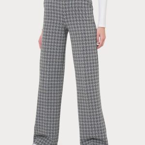 Pantalone a palazzo con tasche in tessuto Eco Jacquard - Fant.Nero