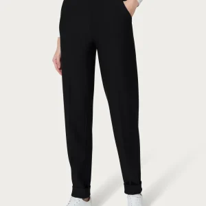 Pantalone chino con tasche in Eco Techno Fleece - Nero