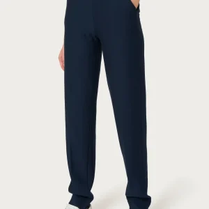 Pantalone chino con tasche in Eco Techno Fleece - Bleu