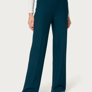 Pantalone palazzo con tasche in Eco Techno Fleece - Reflecting Pond