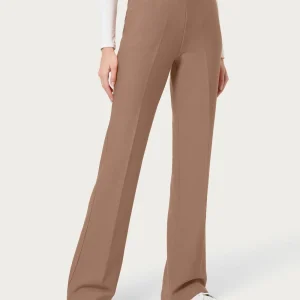 Pantalone flare con tasche in Eco Techno Fleece - Pine Bark