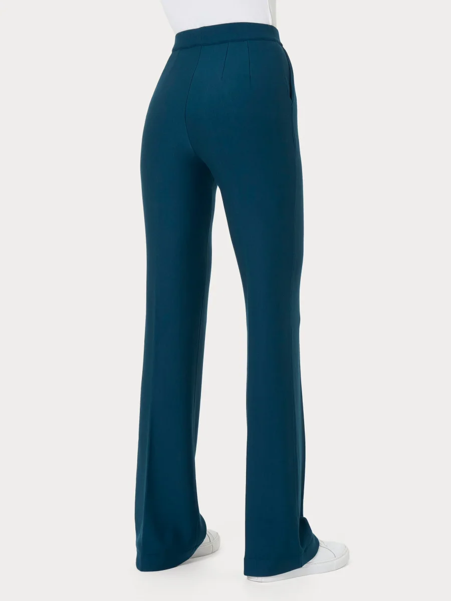 Pantalone flare con tasche in Eco Techno Fleece - Reflecting Pond - immagine 3