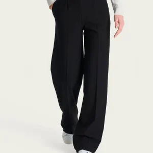 Pantalone ampio con tasche in Compact - Nero