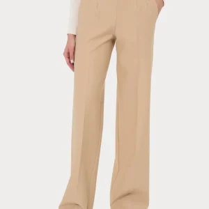 Pantalone ampio con tasche in Compact - Irish Cream