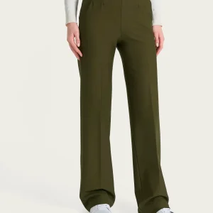Pantalone ampio con tasche in Compact - Dark Olive
