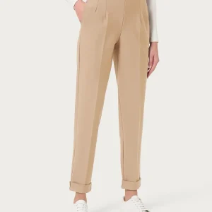 Pantalone a carota con tasche in tessuto Compact - Irish Cream