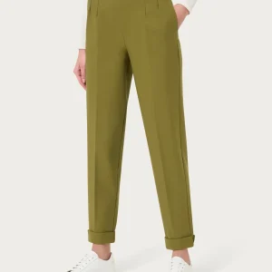 Pantalone a carota con tasche in tessuto Compact - Sphagnum