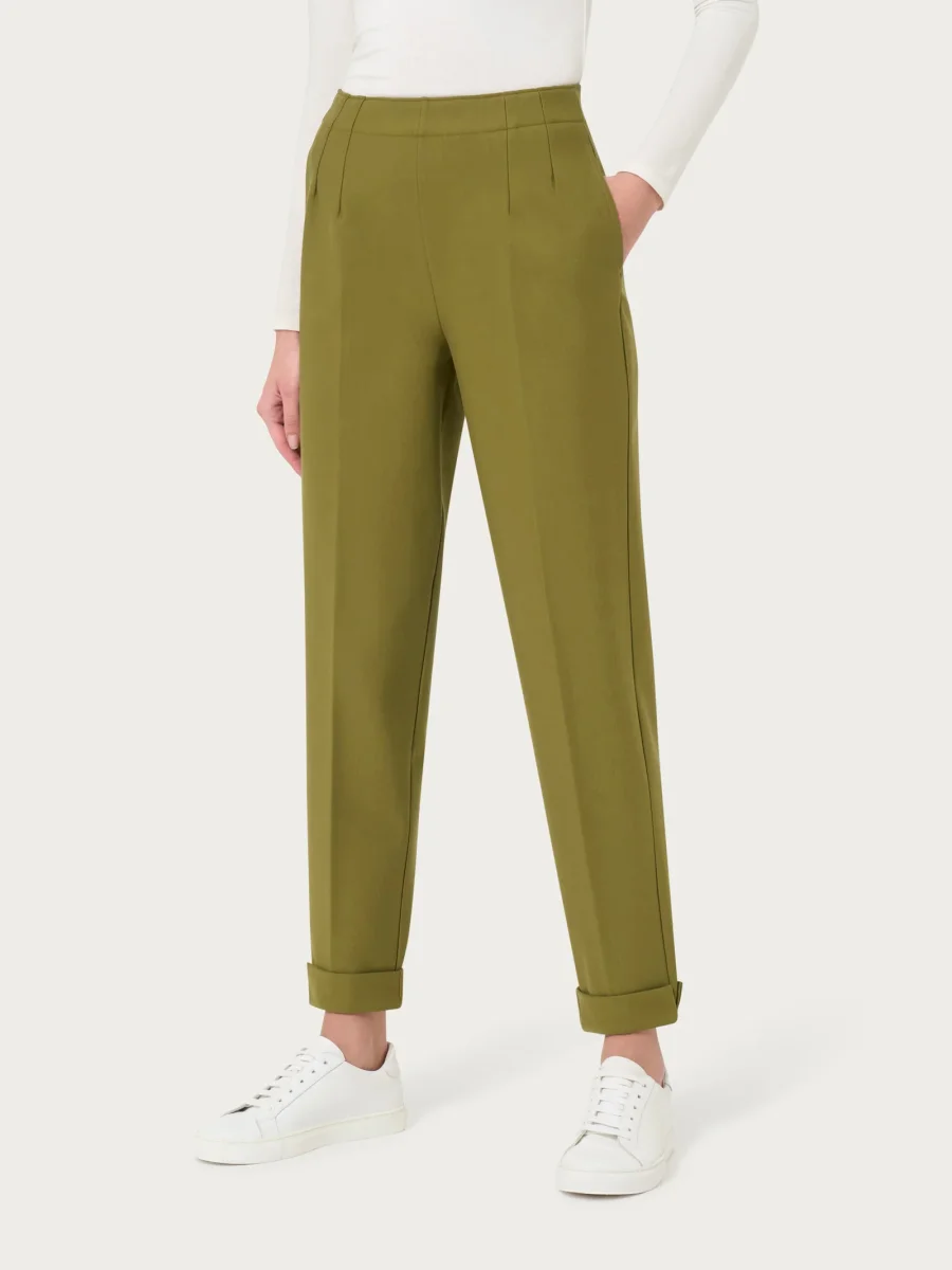 Pantalone a carota con tasche in tessuto Compact - Sphagnum - immagine 2