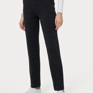 Pantalone dritto con tasche in tessuto Eco Jacquard - Fant.Nero