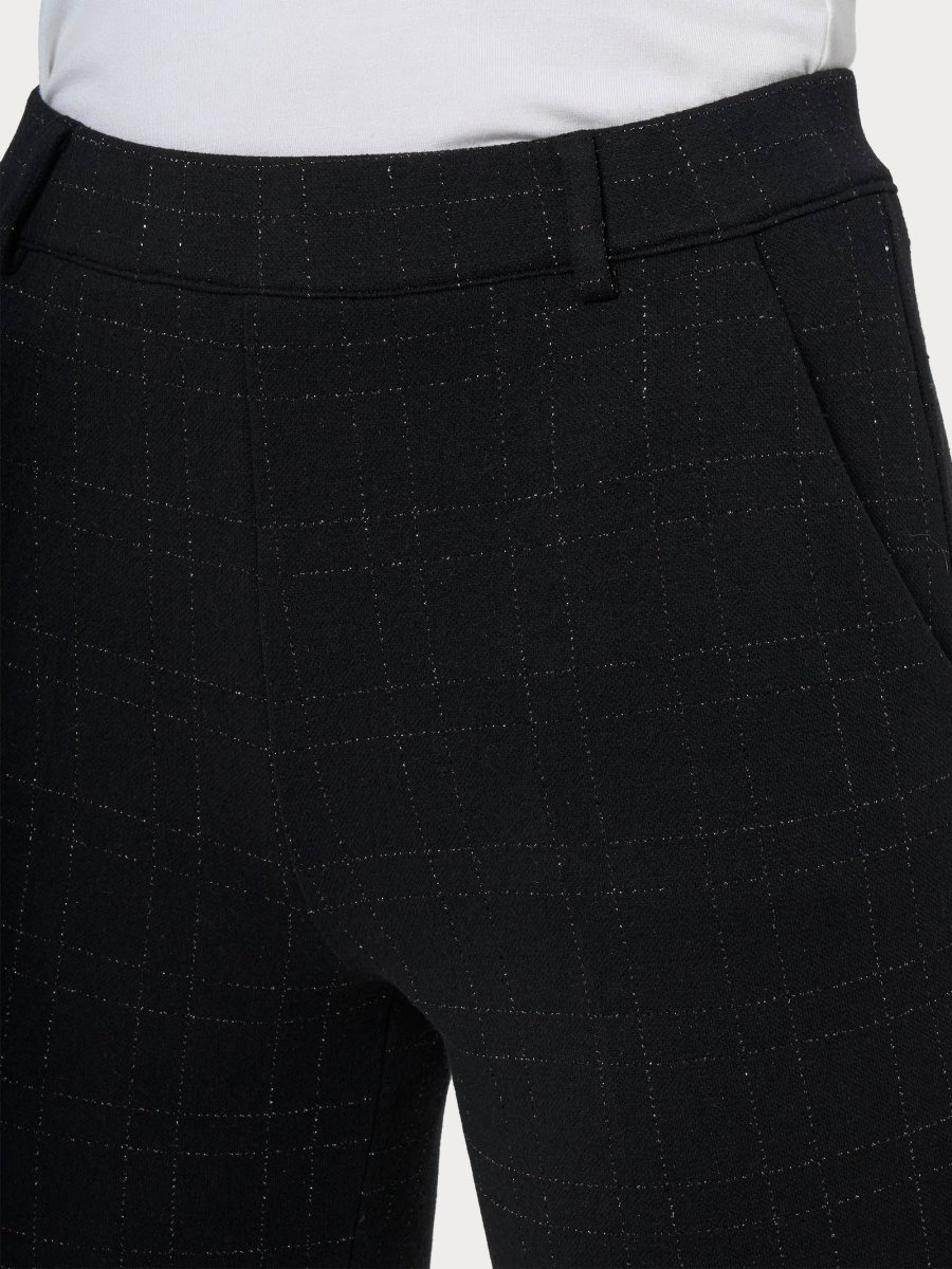 Pantalone dritto con tasche in tessuto Eco Jacquard - Fant.Nero - immagine 4