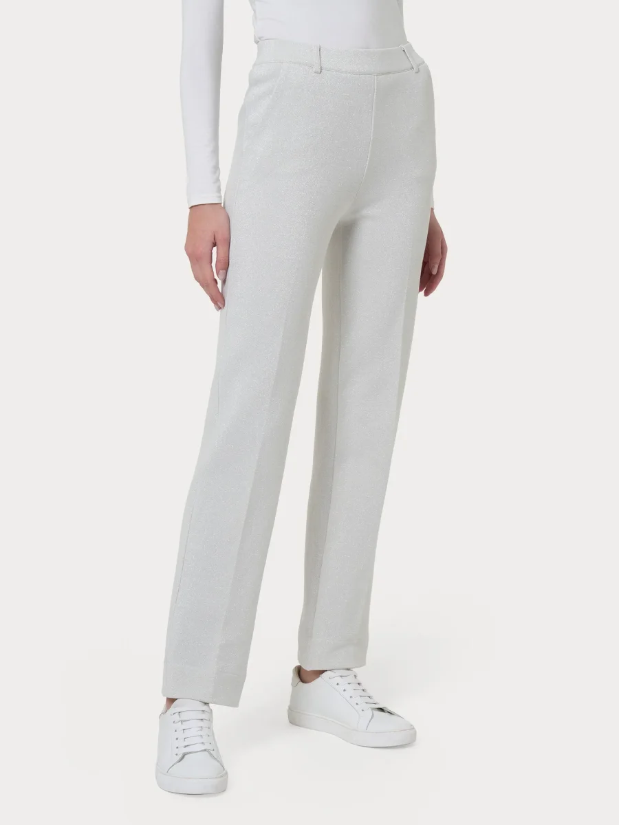 Pantalone dritto con tasche in tessuto Eco Jacquard - Fant.Champignon - immagine 2