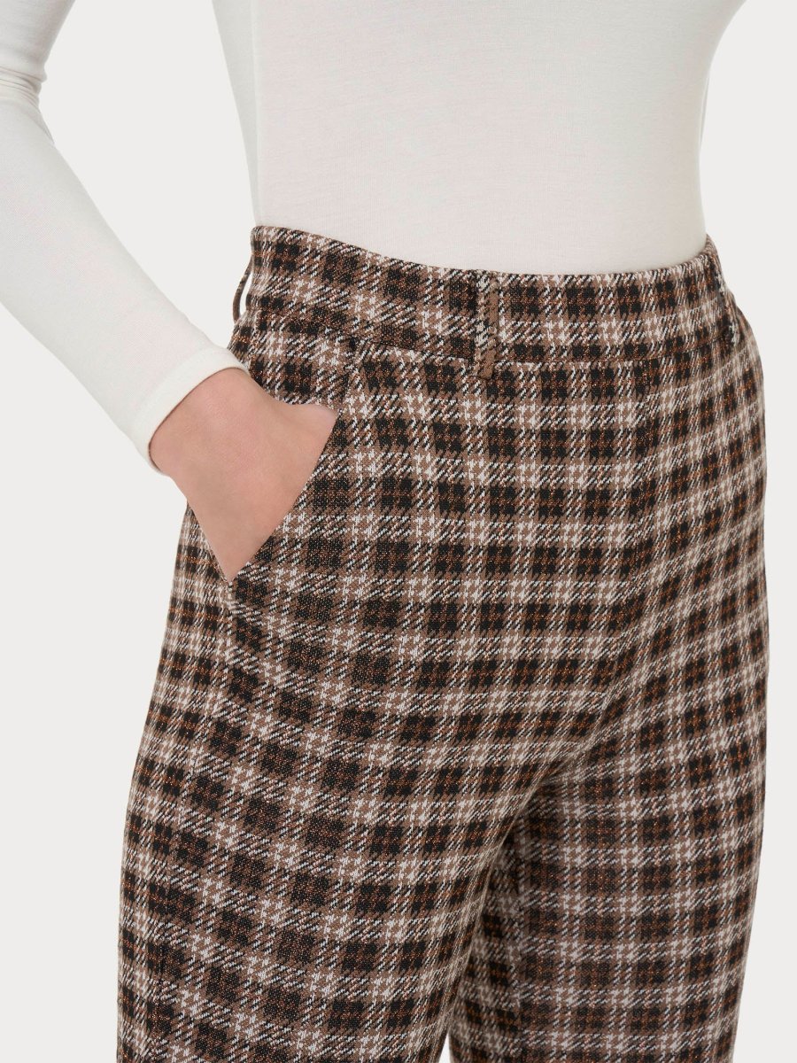 Pantalone dritto con tasche in tessuto Eco Jacquard - Fant.Nero - immagine 4