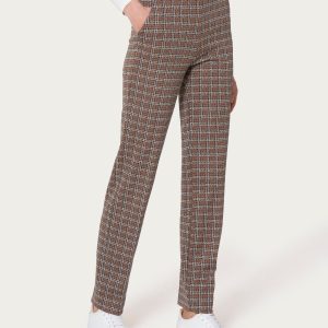Pantalone dritto con tasche in tessuto Eco Jacquard - Fant. Pine Bark
