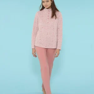 Pigiama a serafino a collo alto in Cotton Eco Pile - Fant.Pesco