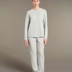 Pigiama serafino in Cotton Eco Pile e Lurex - Fant.Vapore Mel.