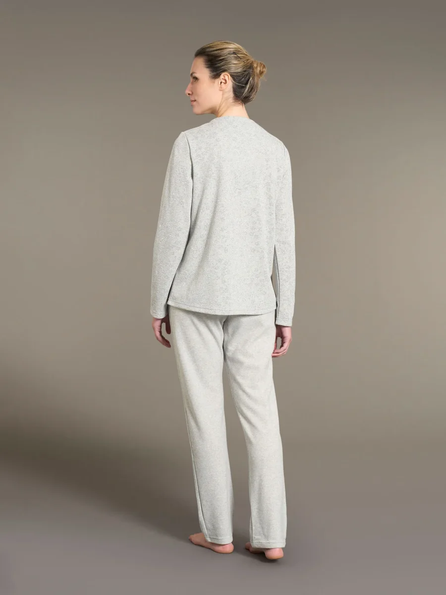 Pigiama serafino in Cotton Eco Pile e Lurex - Fant.Vapore Mel. - immagine 3