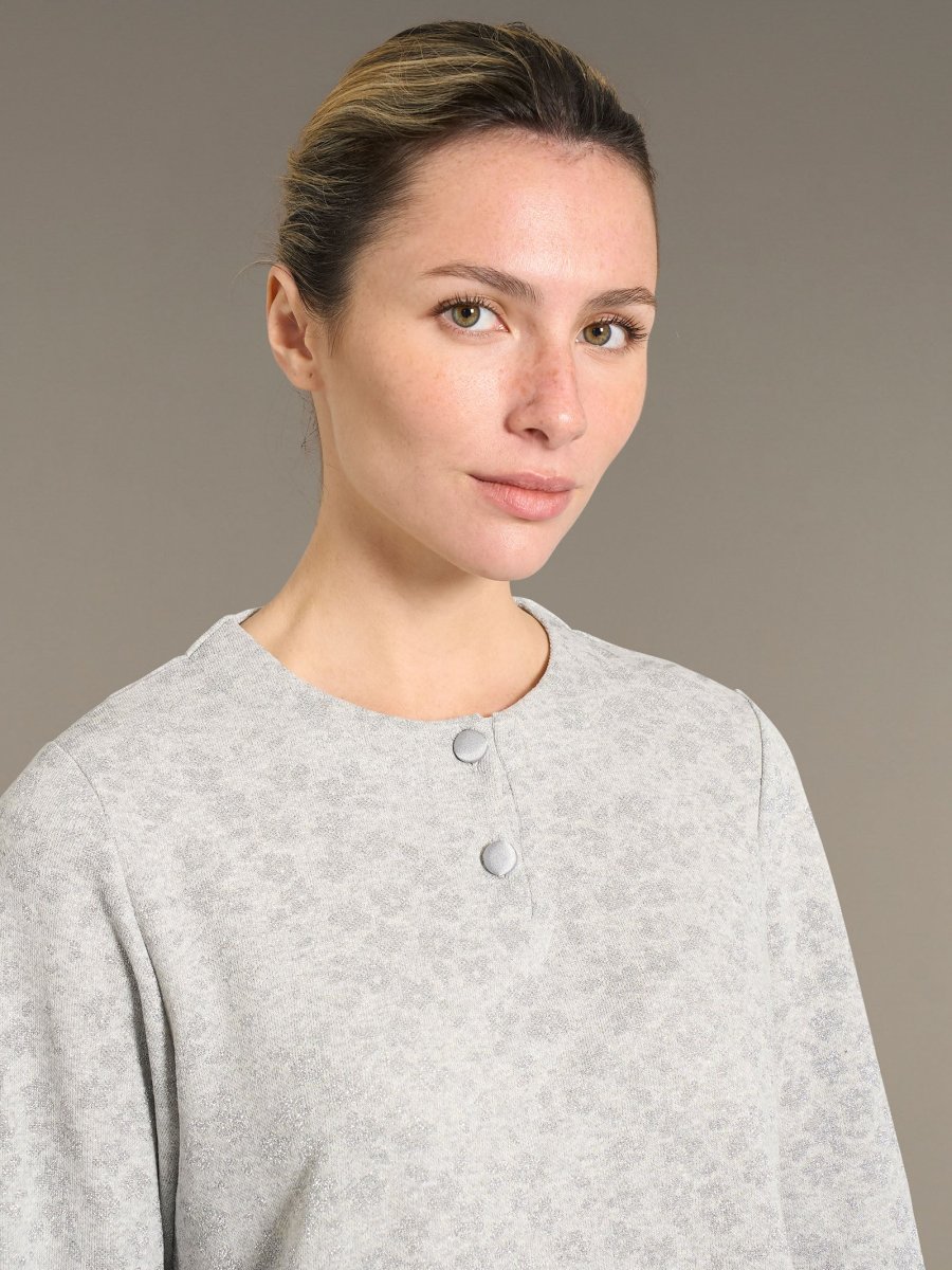 Pigiama serafino in Cotton Eco Pile e Lurex - Fant.Vapore Mel. - immagine 4