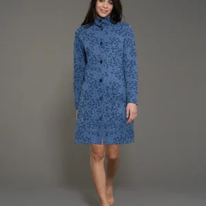 Vestaglia corta  in Cotton Eco Pile e Lurex - Fant.Denim Mel.