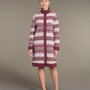 Vestaglia corta e aperta in Cotton Eco Pile - Fant.Viola