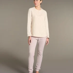 Pigiama a serafino con fantasia a catena in Cotton Eco Pile - Fant.Mirtillo