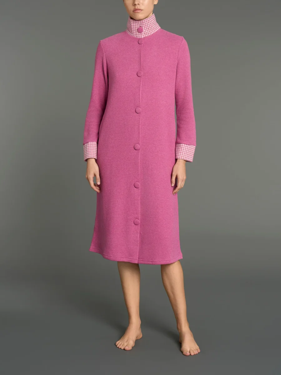 Vestaglia lunga e aperta in Cotton Eco Pile - Fant.Vinaccia