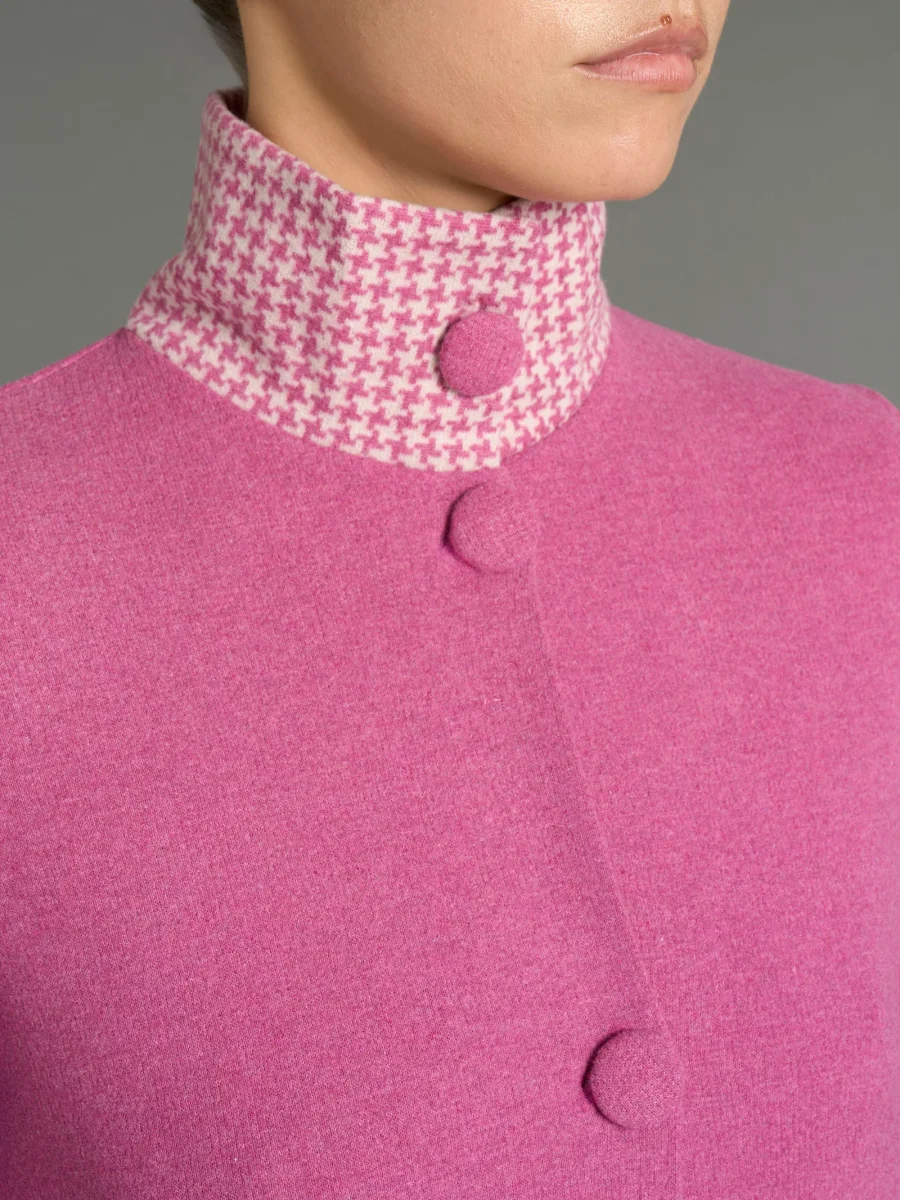 Vestaglia lunga e aperta in Cotton Eco Pile - Fant.Vinaccia - immagine 4